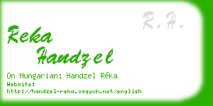 reka handzel business card